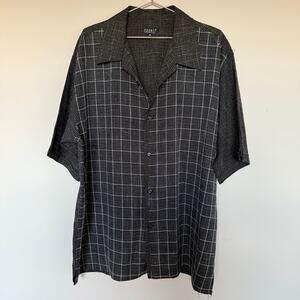PRONTI COLLECTION BY PHITA Mens Shirt 3X Black Short Sleeve Geometric Club 70s